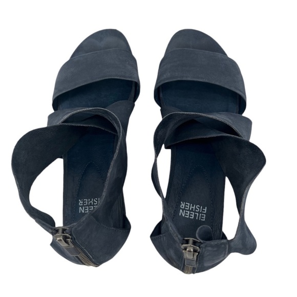 Eileen Fisher Sport Blue Open Toe Crisscross Strap Sandals Size 7 1/2 Women’s - Picture 6 of 11